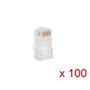 Lanberg Conector de Red RJ45 PLU-5000 Cat.5E (100 unidades) para cableado UTP